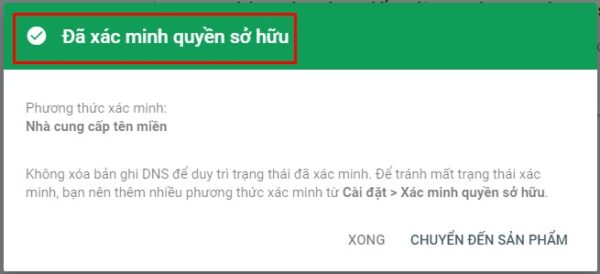 Xác Minh Tên Miền