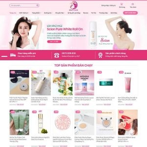 thiết kế website mỹ phẩm