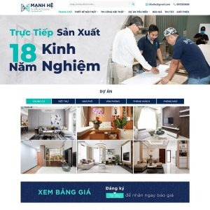 thiết kế web nội thất