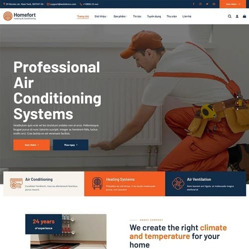 mẫu web sửa chữa điện nước